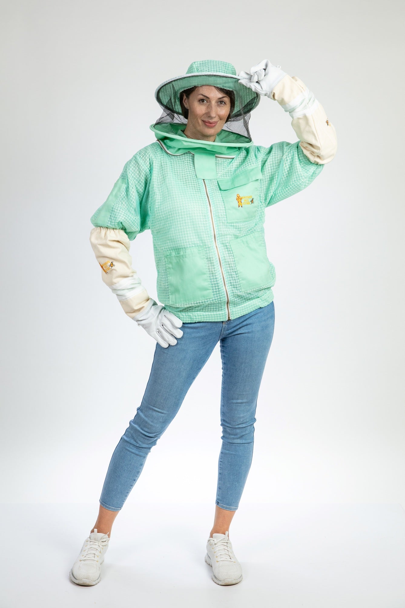 Aqua Beekeeping Ventilated Jacket with Round Veil