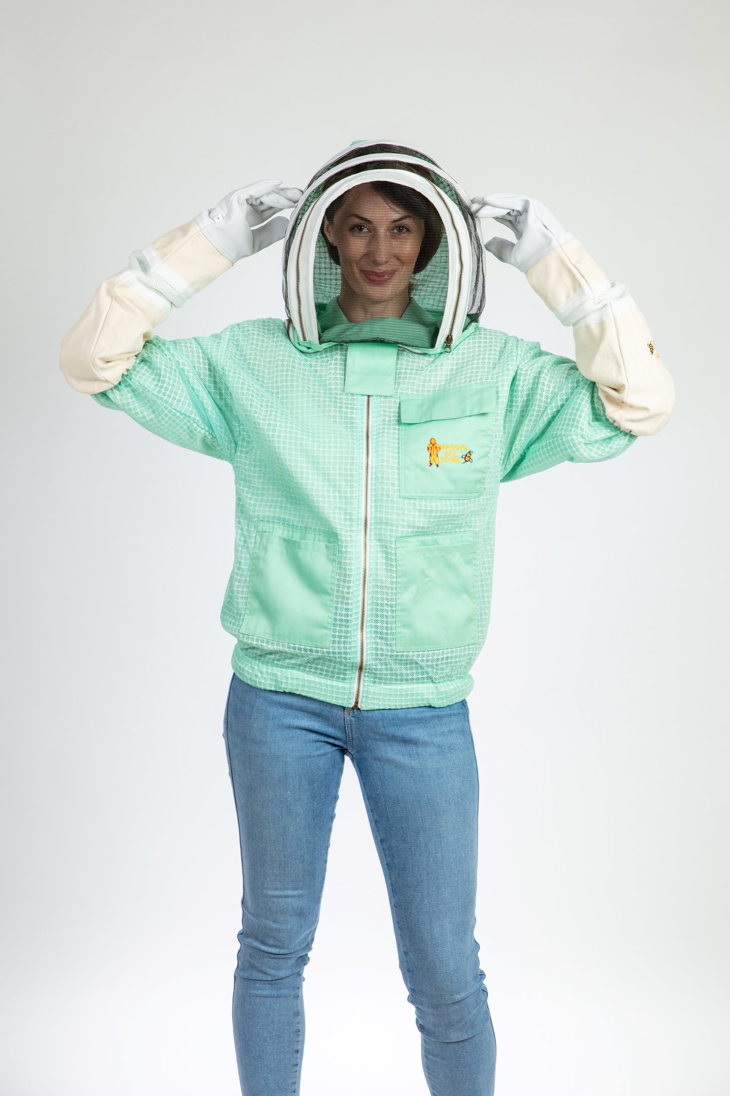 Aqua Beekeeping Ventilated Jacket with Fencing Veil