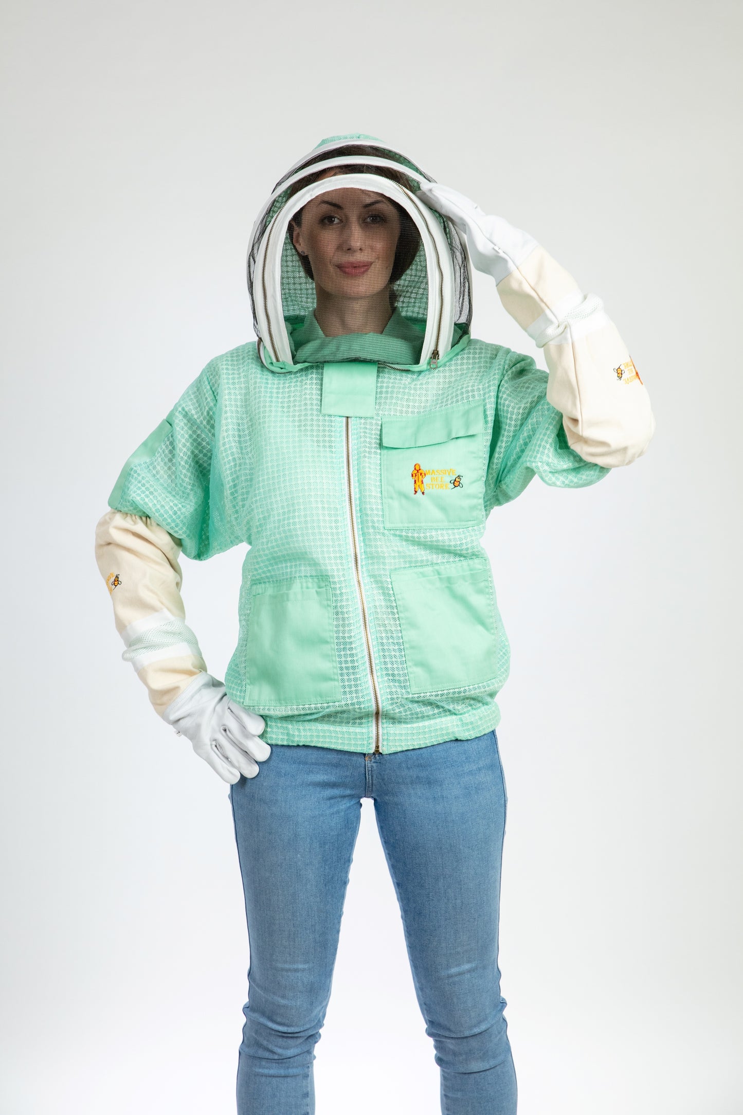 Aqua Beekeeping Ventilated Jacket with Fencing Veil