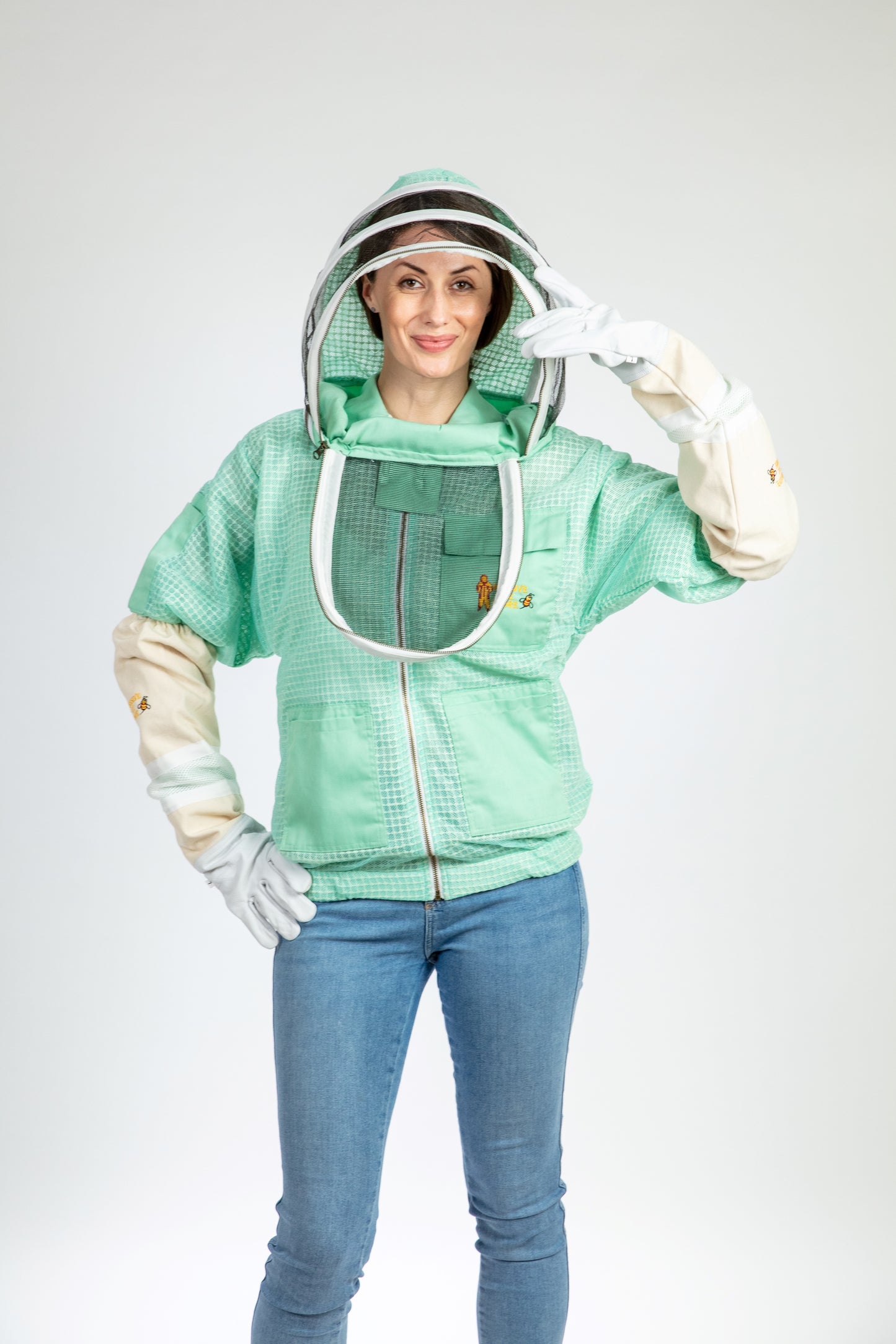 Aqua Beekeeping Ventilated Jacket with Fencing Veil