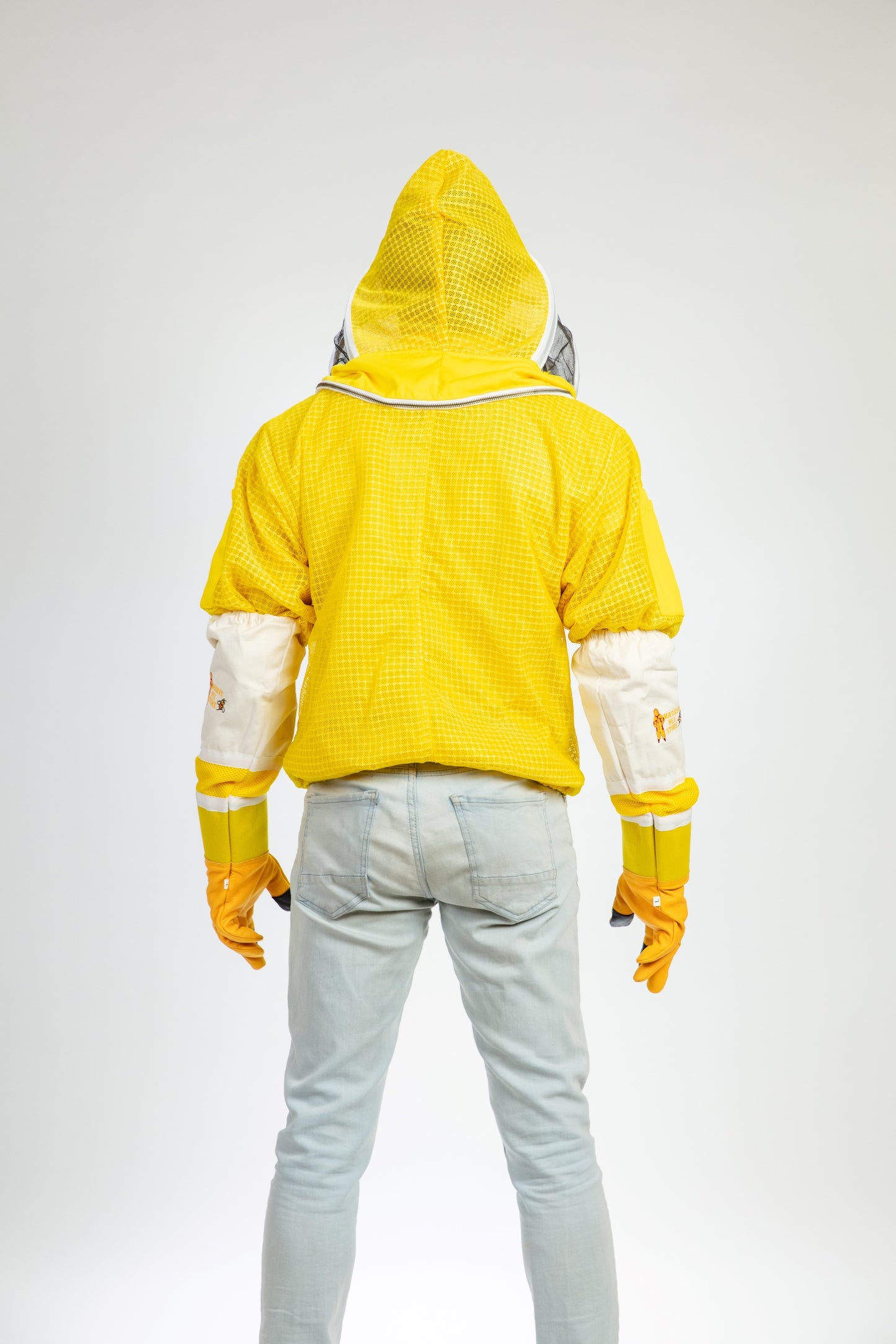 Yellow Beekeeping Ventilated Jacket with Fencing Veil
