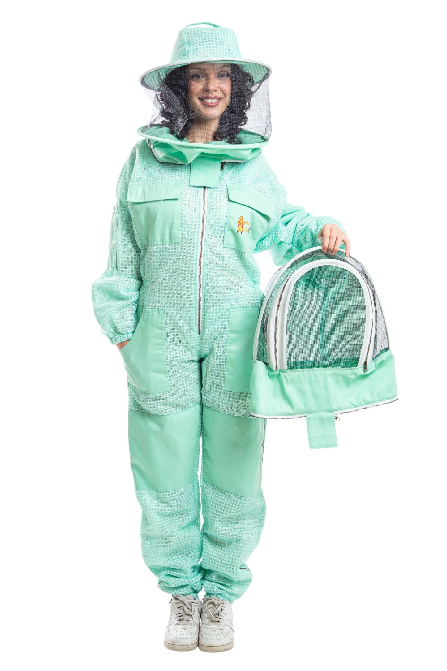 Aqua Beekeeping Ventilated Suits with Round & Fencing Veil