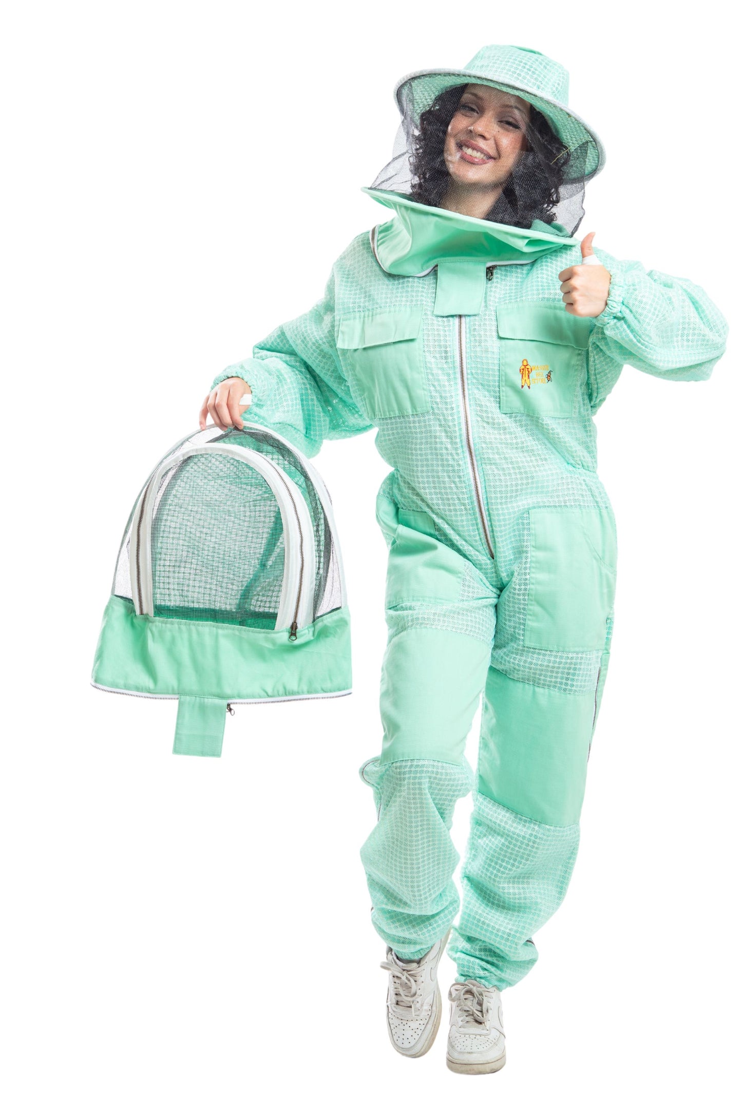 Aqua Beekeeping Ventilated Suits with Round & Fencing Veil