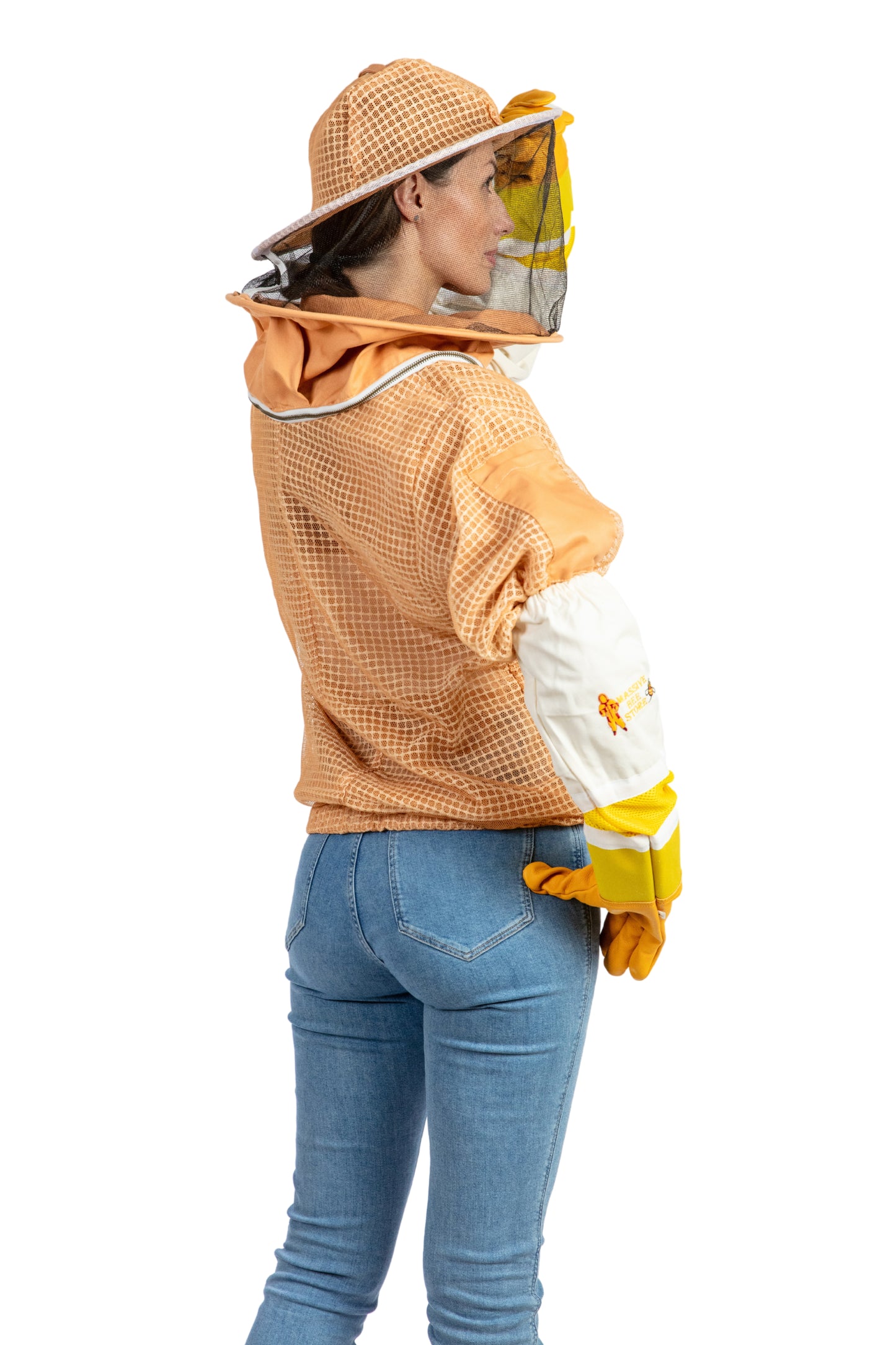 Sand Beekeeping Ventilated Jacket with Round Veil