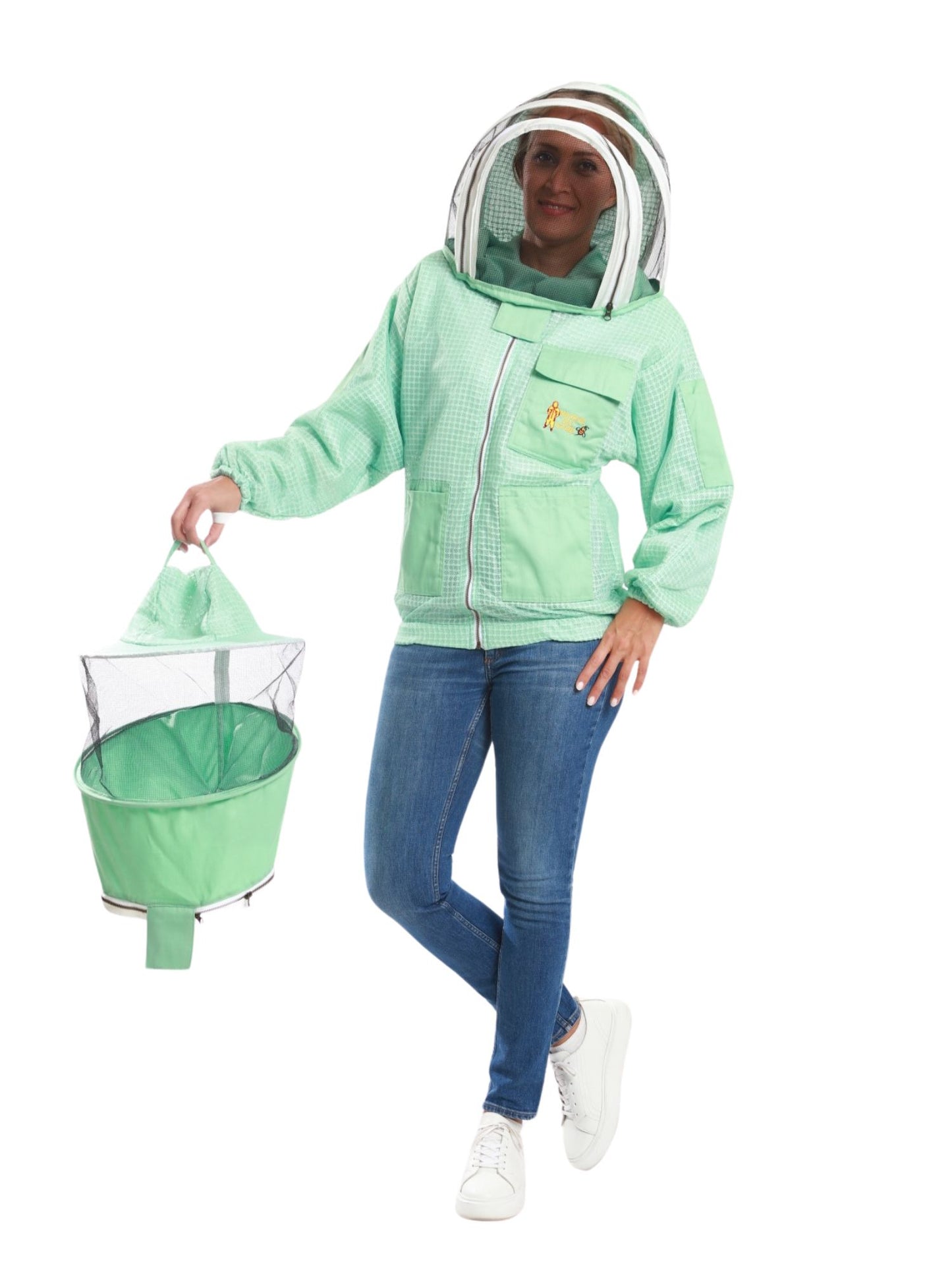 Aqua Beekeeping Ventilated Jacket with Round Veil & fencing jacket