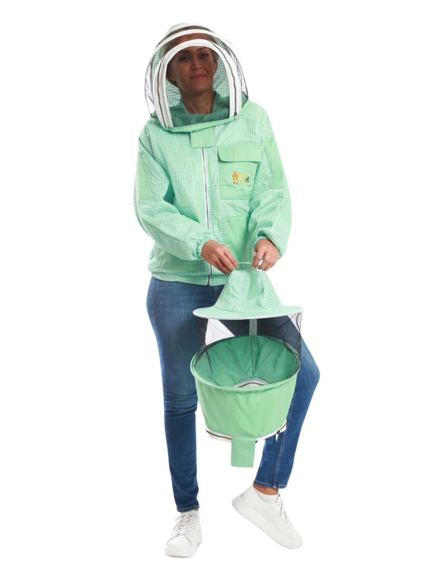 Aqua Beekeeping Ventilated Jacket with Round Veil & fencing jacket