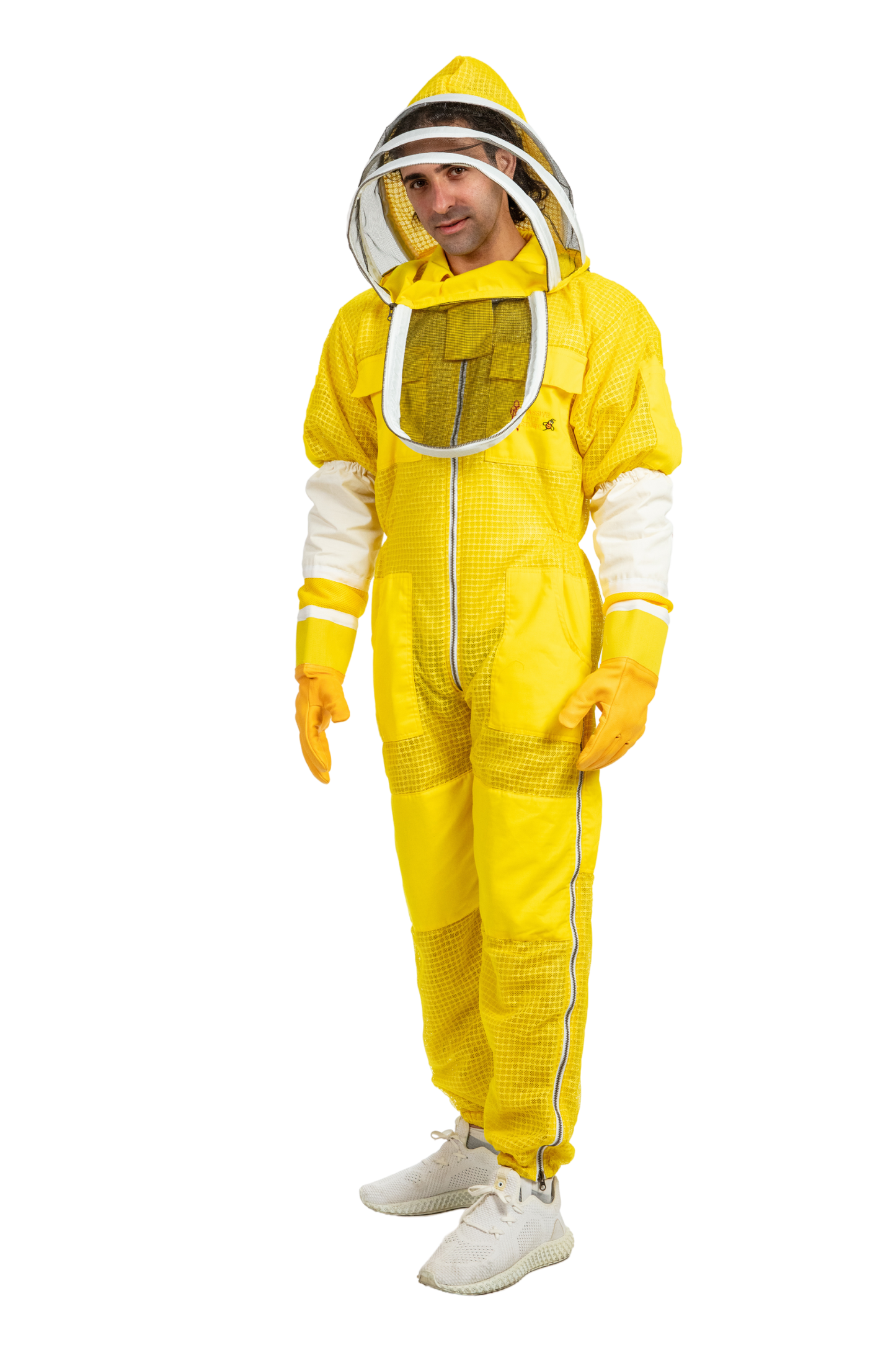 Yellow Beekeeping Ventilated Suits with Fencing Veil