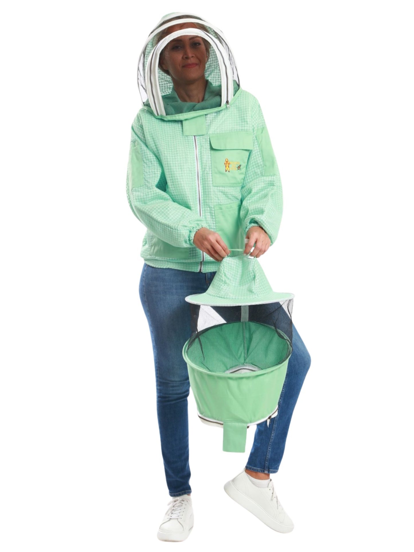 Aqua Beekeeping Ventilated Jacket with Round Veil & fencing jacket