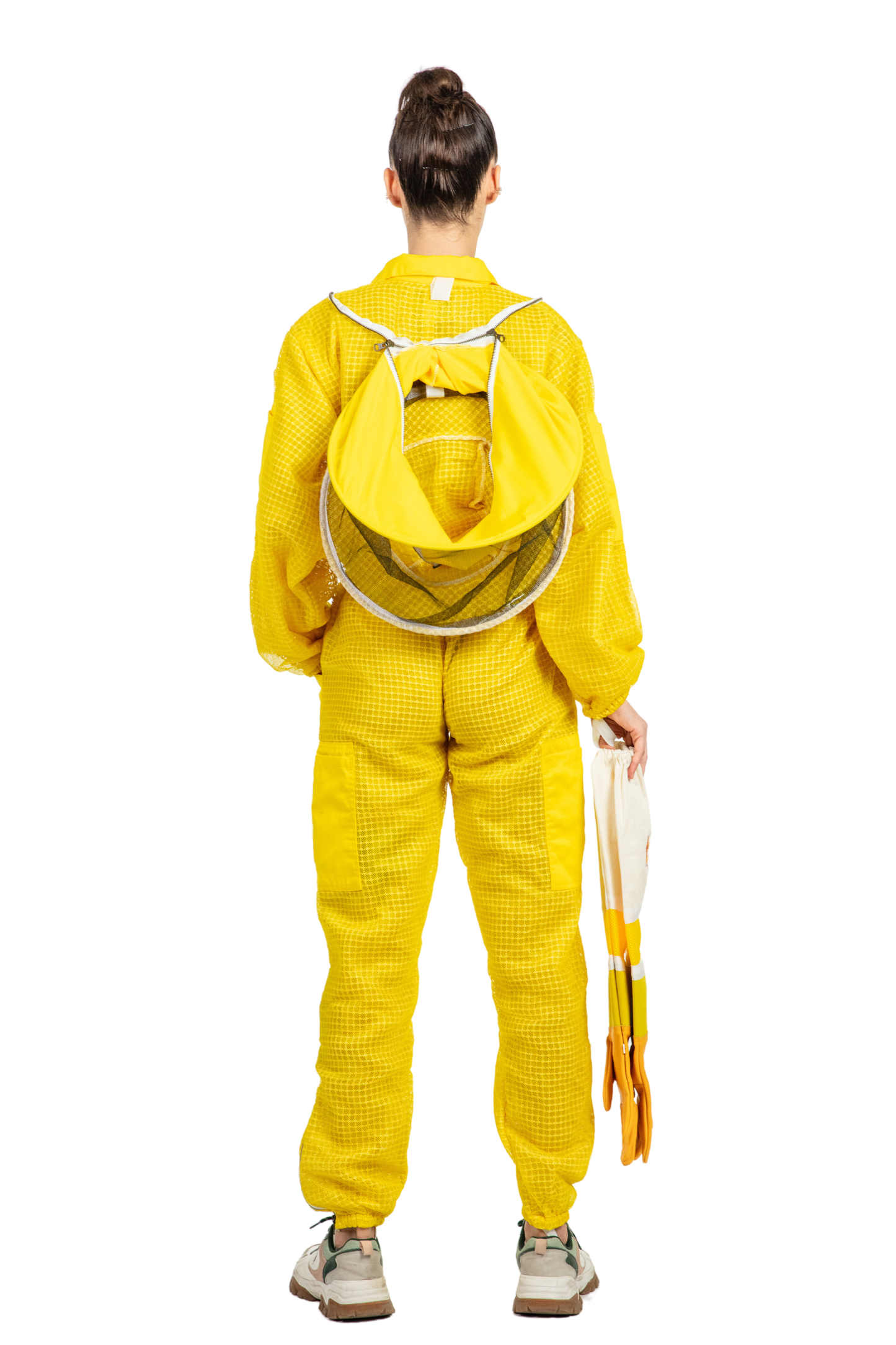 Yellow Beekeeping Ventilated Suits with Round Veil