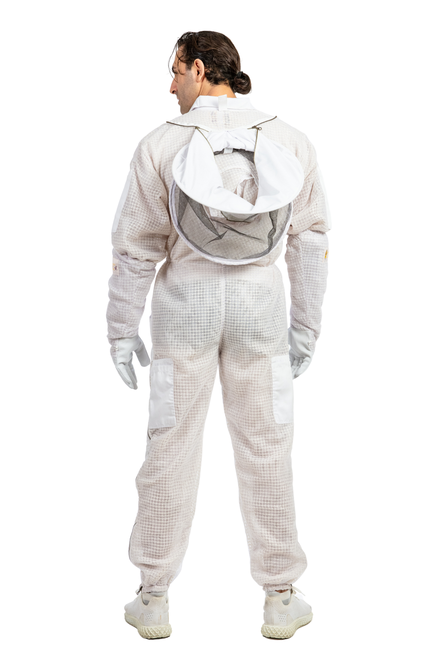 White Beekeeping Ventilated Suits with Round Veil