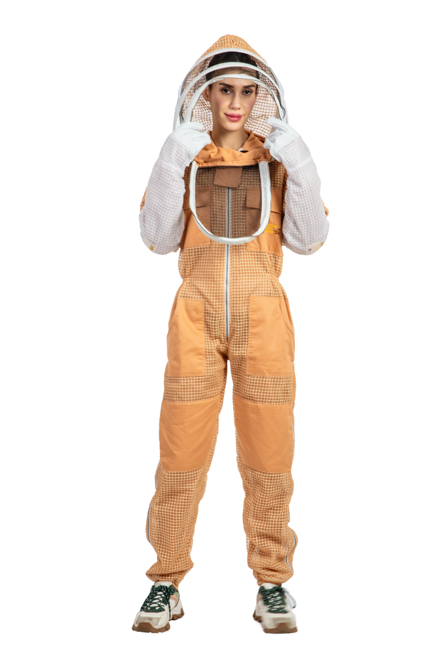 Sand Beekeeping Ventilated Suits with Fencing Veil