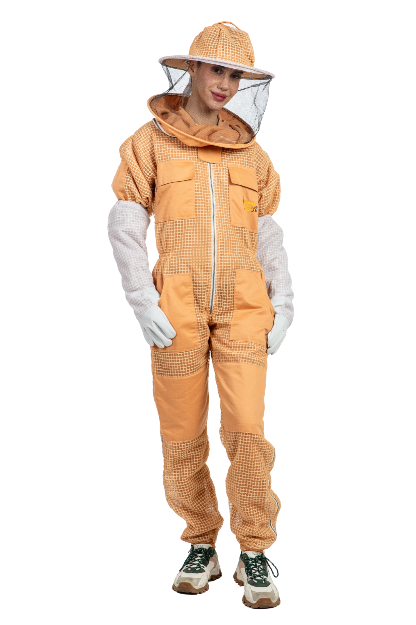 Sand Beekeeping Ventilated Suits with Round Veil