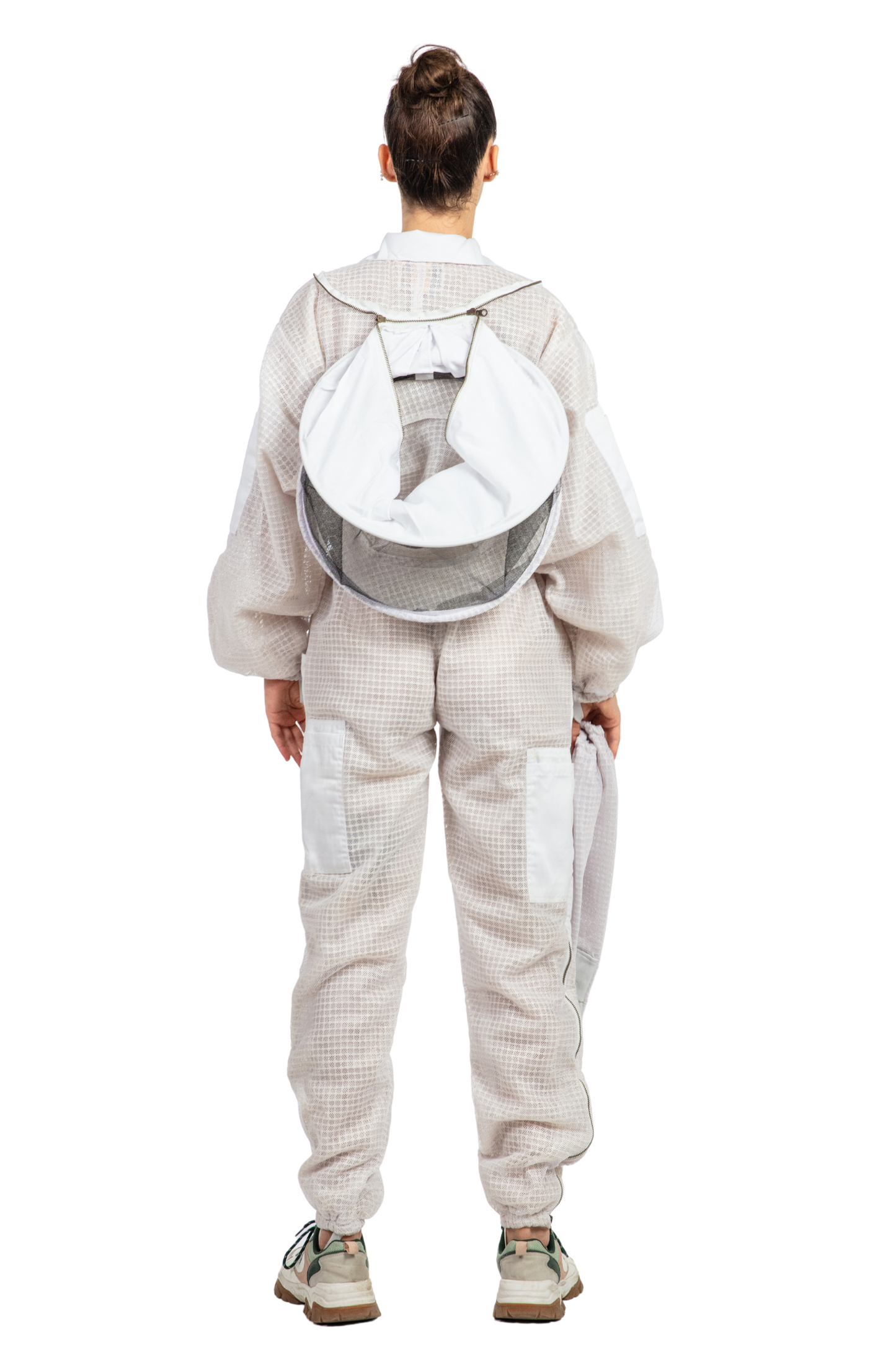 White Beekeeping Ventilated Suits with Round Veil