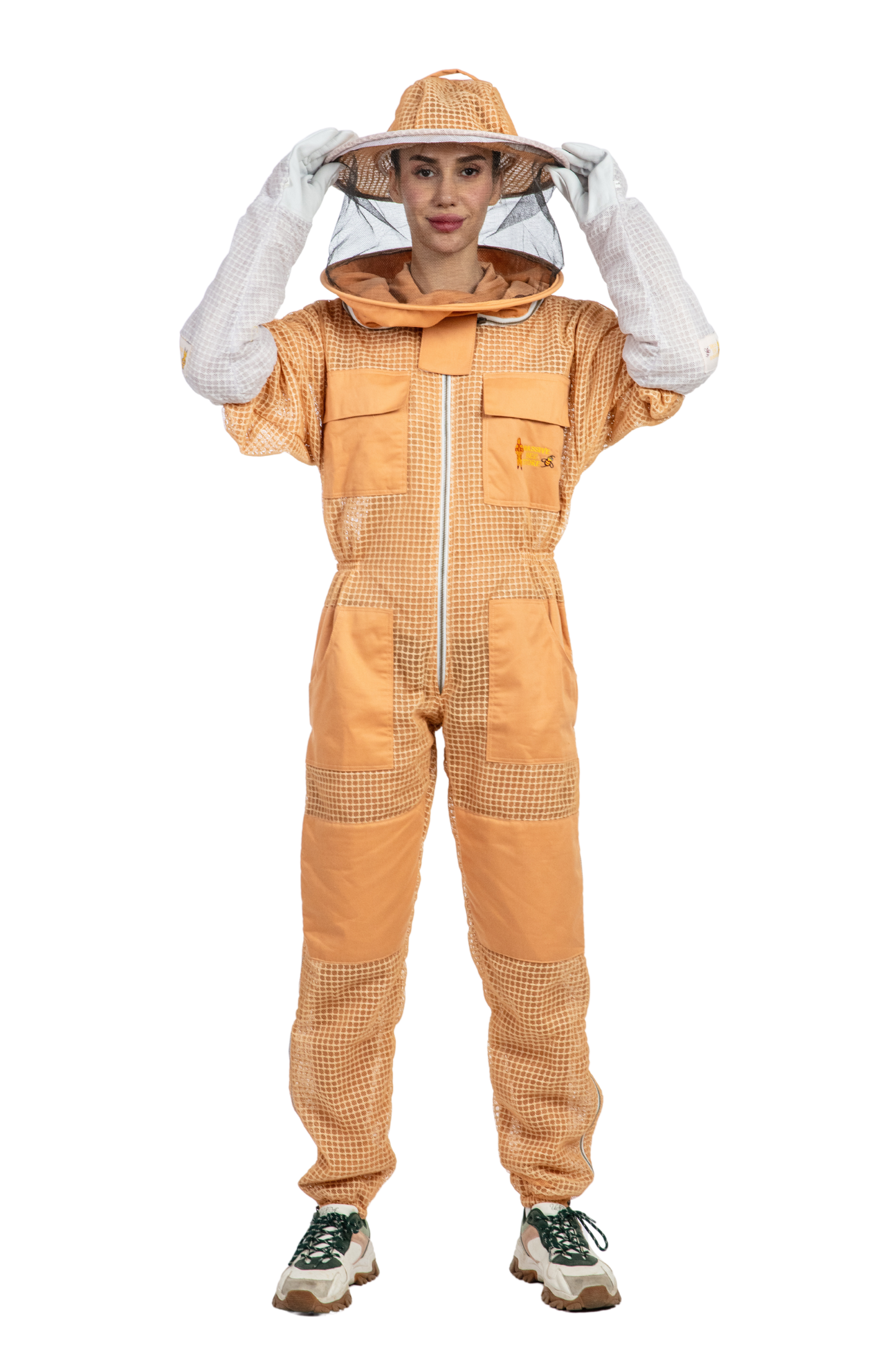 Sand Beekeeping Ventilated Suits with Round Veil