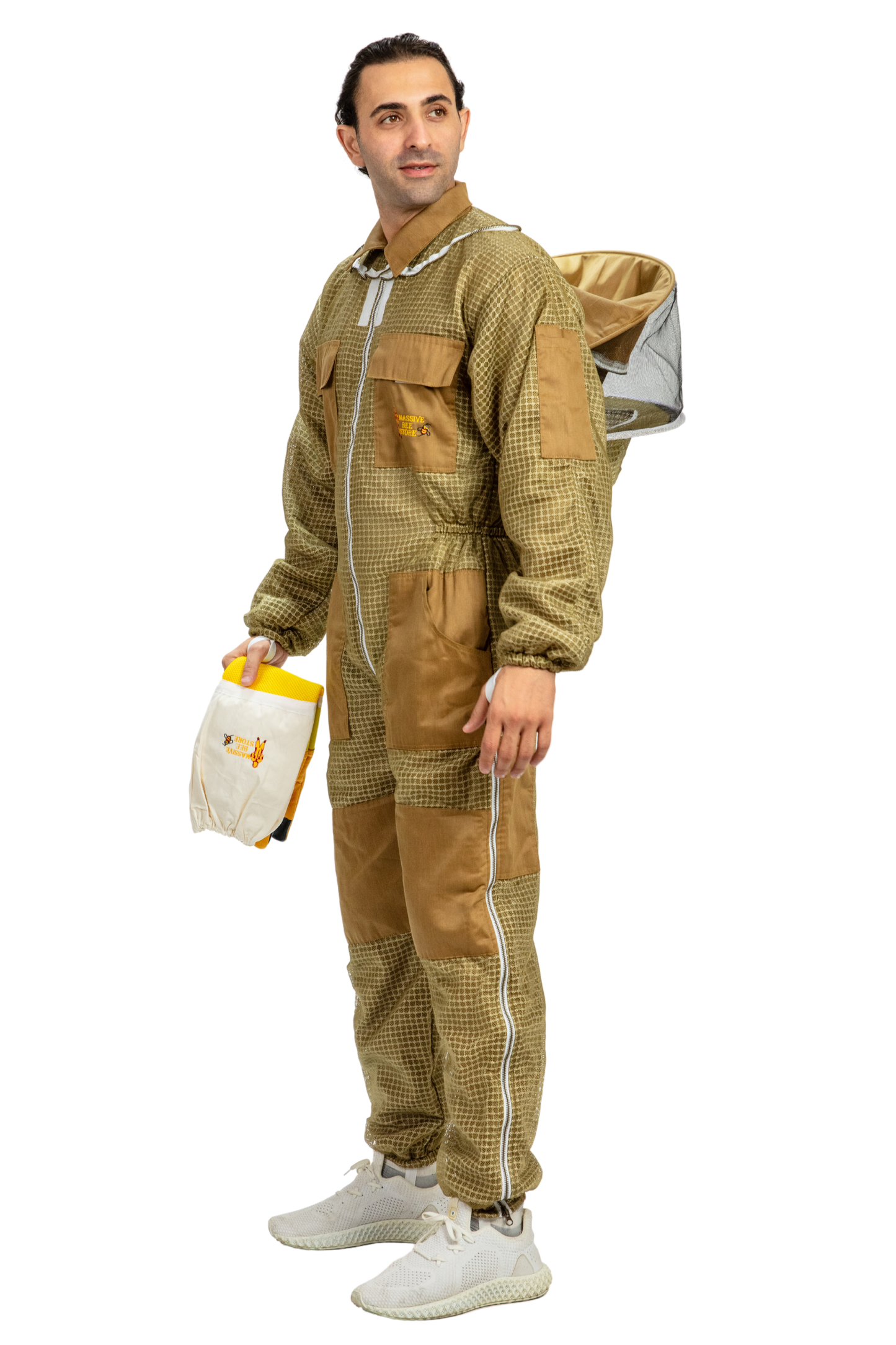 Khaki Beekeeping Ventilated Suits with Round Veil