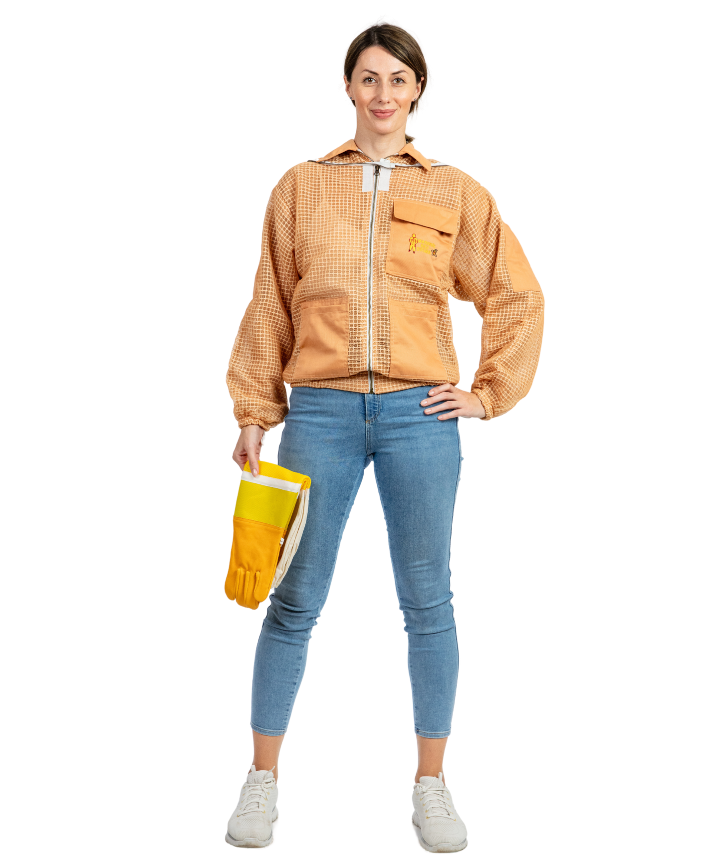 Sand Beekeeping Ventilated Jacket with Fencing Veil