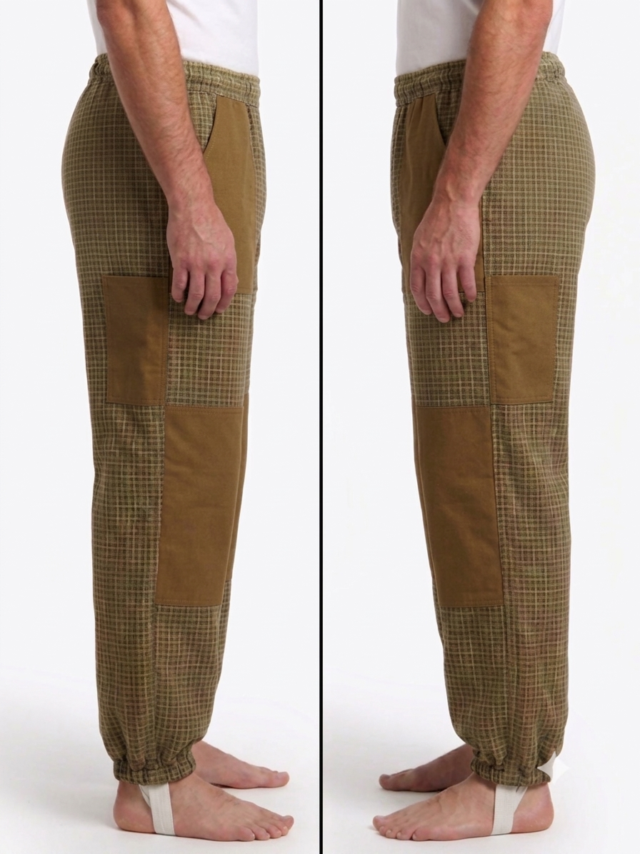 Beekeeping Ventilated Pant/Trouser in White Color with Leg Zipper Khaki