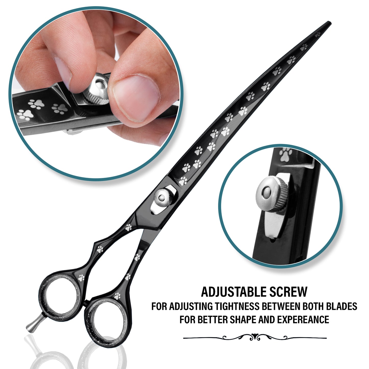 Massive Bee Store Pet Grooming Scissor Dog Blade scissor Pet Grooming Scissors Dog Hair Cutting Shears with Bag for Professional Right Hand Pet Groomer