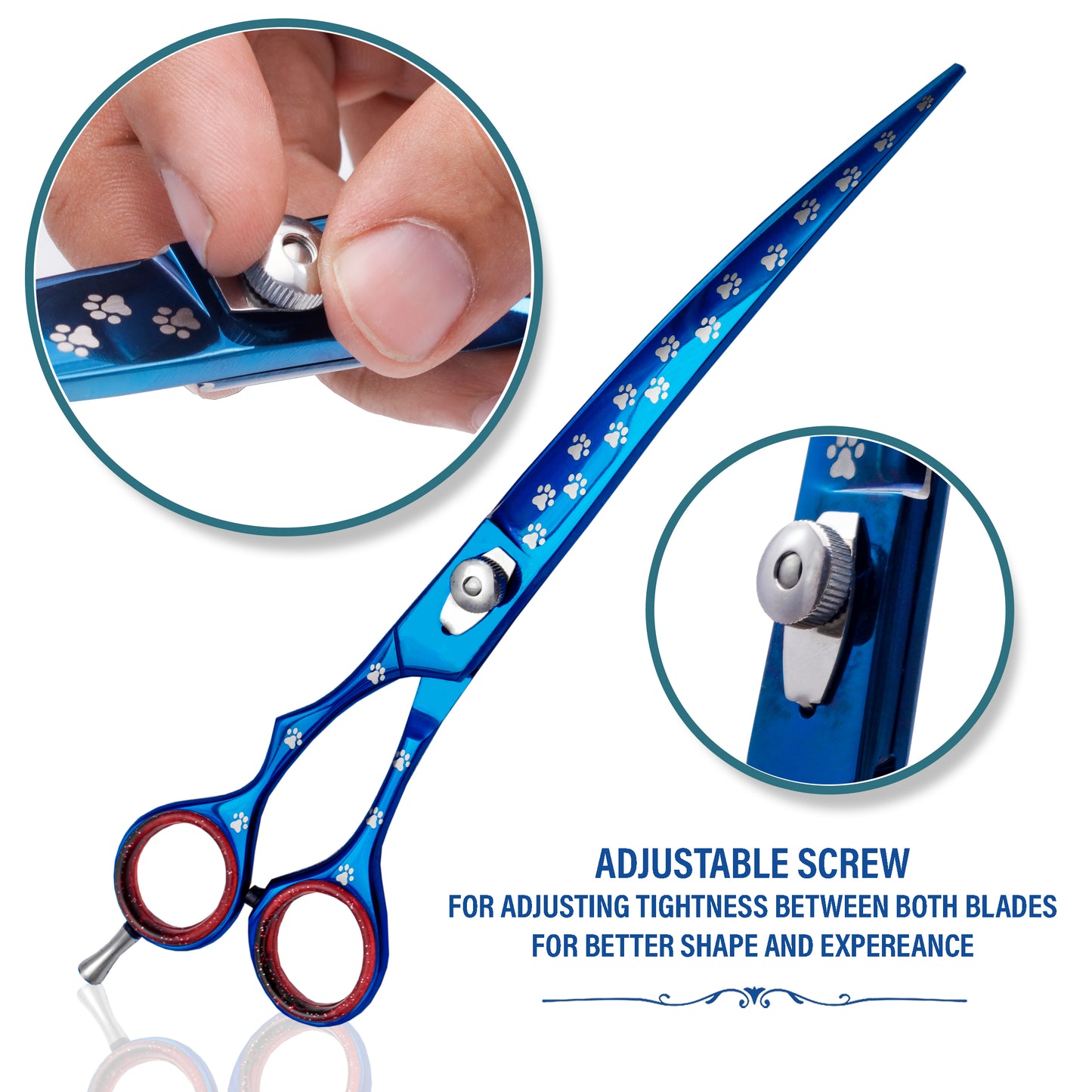 Massive Bee Store Pet Grooming Scissor Dog Blade scissor Pet Grooming Scissors Dog Hair Cutting Shears with Bag for Professional Right Hand Pet Groomer