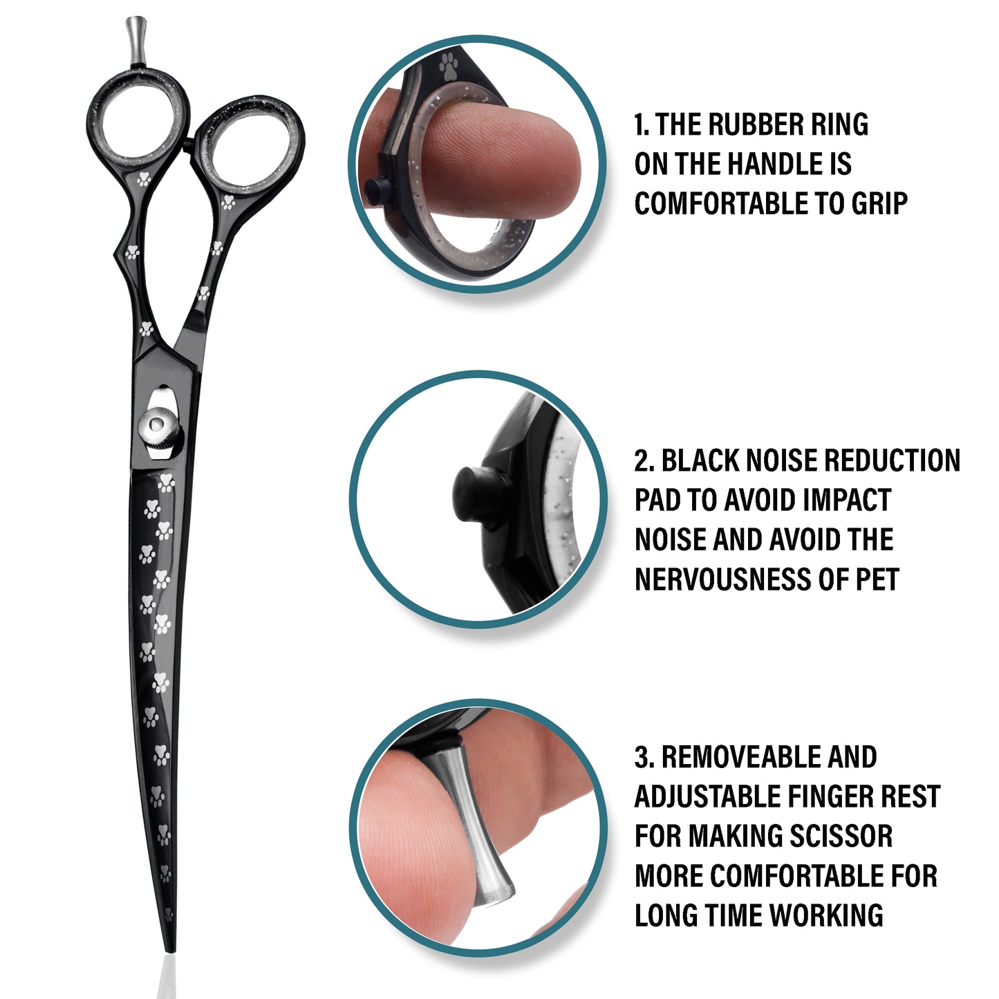 Massive Bee Store Pet Grooming Scissor Dog Blade scissor Pet Grooming Scissors Dog Hair Cutting Shears with Bag for Professional Right Hand Pet Groomer