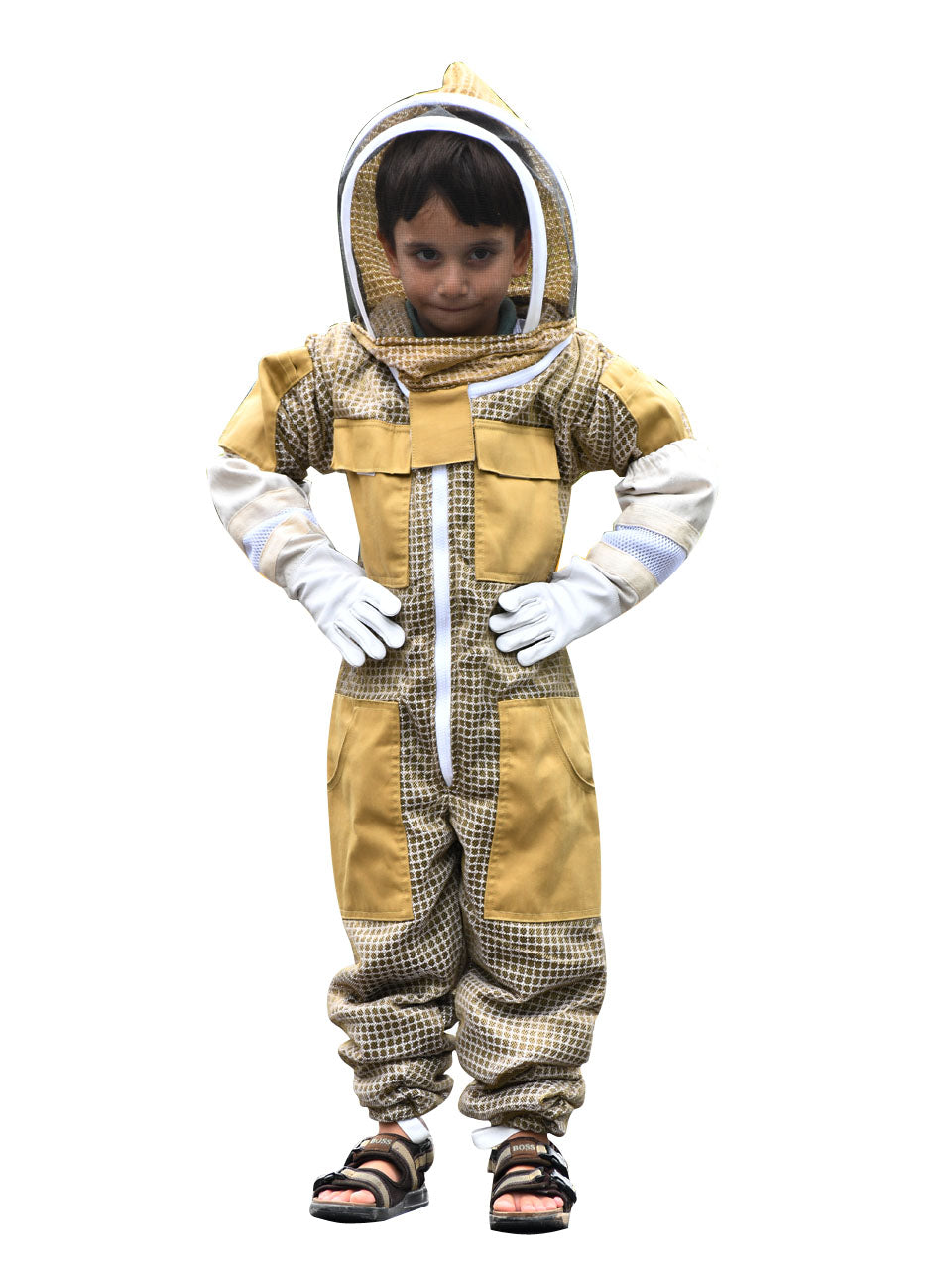 Khaki Beekeeping Ventilated Suit for Kids or Childfs