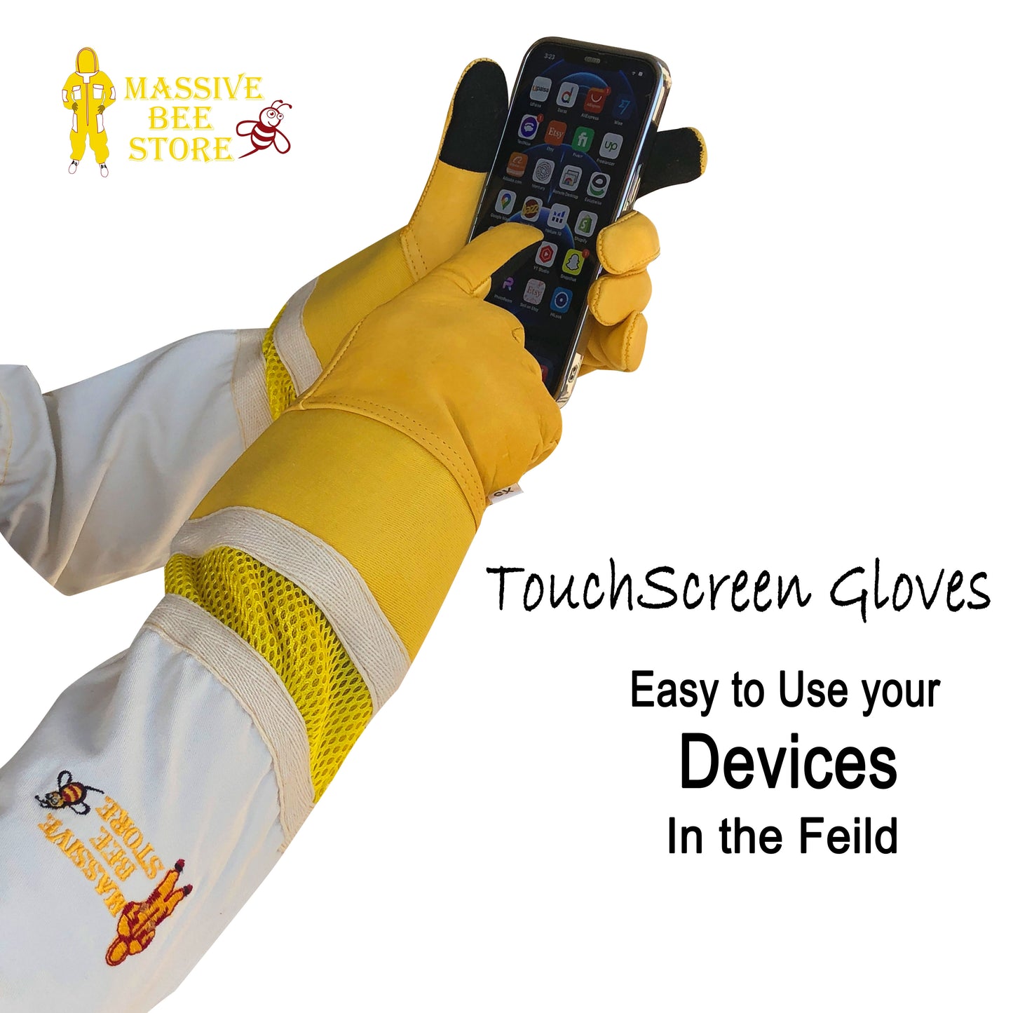 Touch Screen Beekeeping Ventilated Gloves