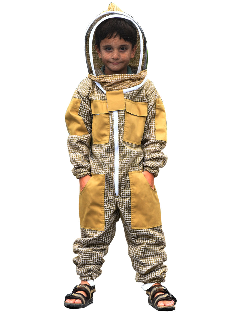 Khaki Beekeeping Ventilated Suit for Kids or Childfs