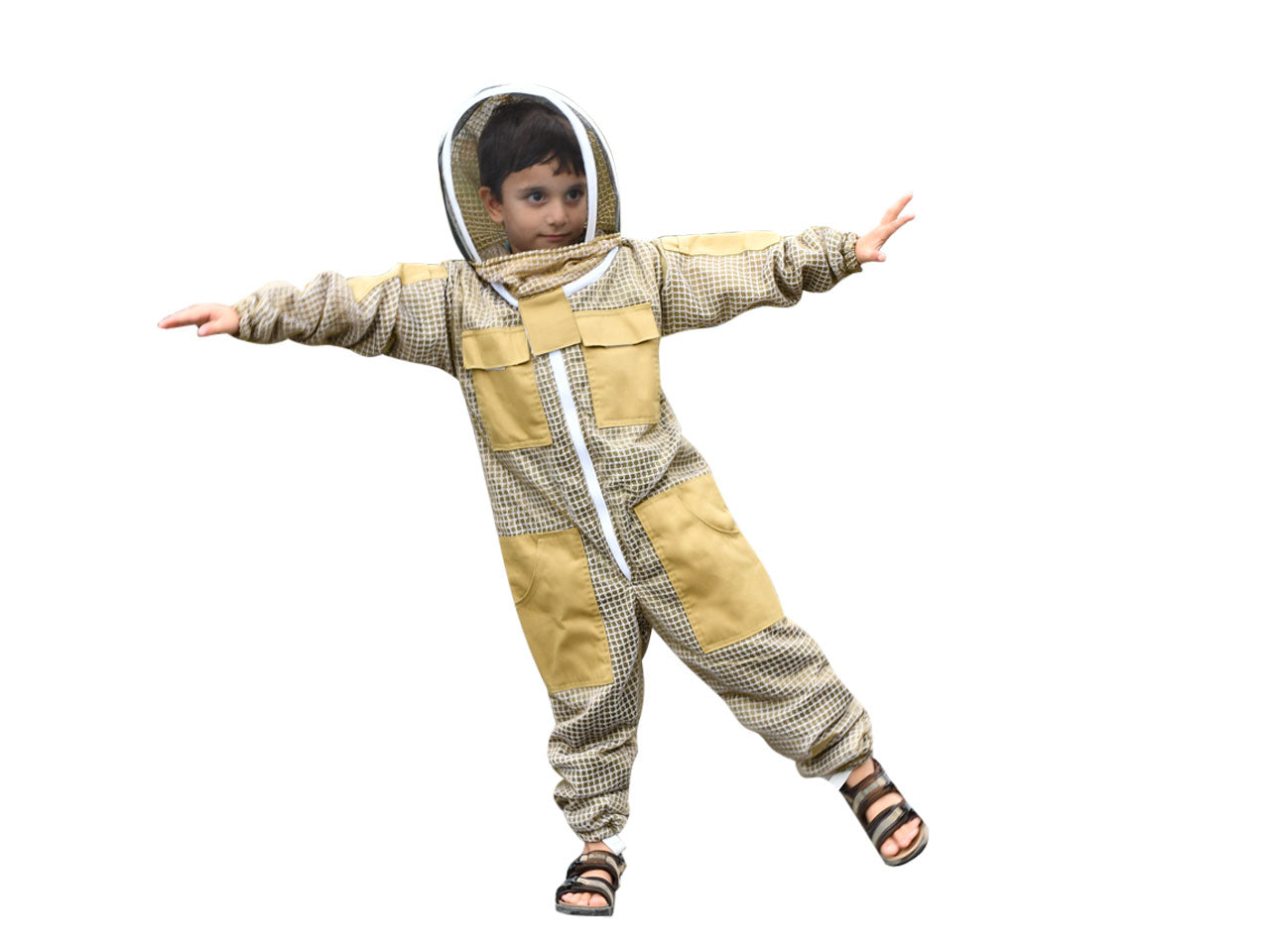 Khaki Beekeeping Ventilated Suit for Kids or Childfs