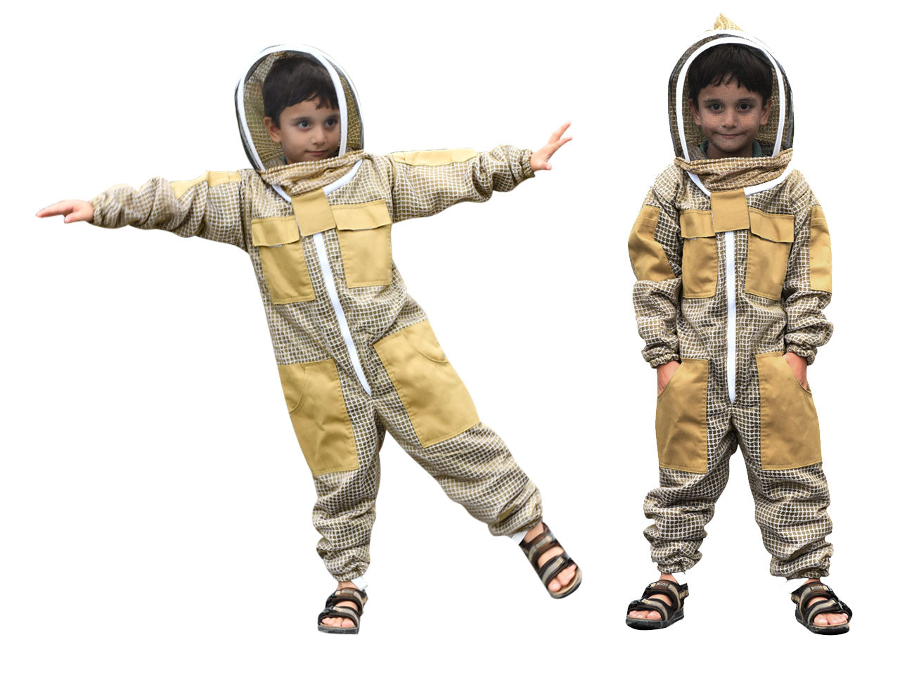 Khaki Beekeeping Ventilated Suit for Kids or Childfs