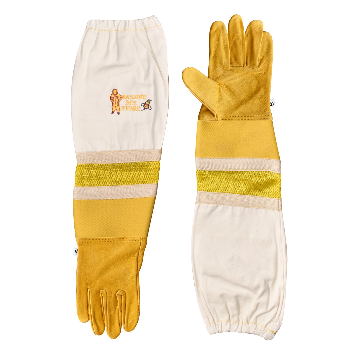 Yellow Beekeeping Ventilated Gloves