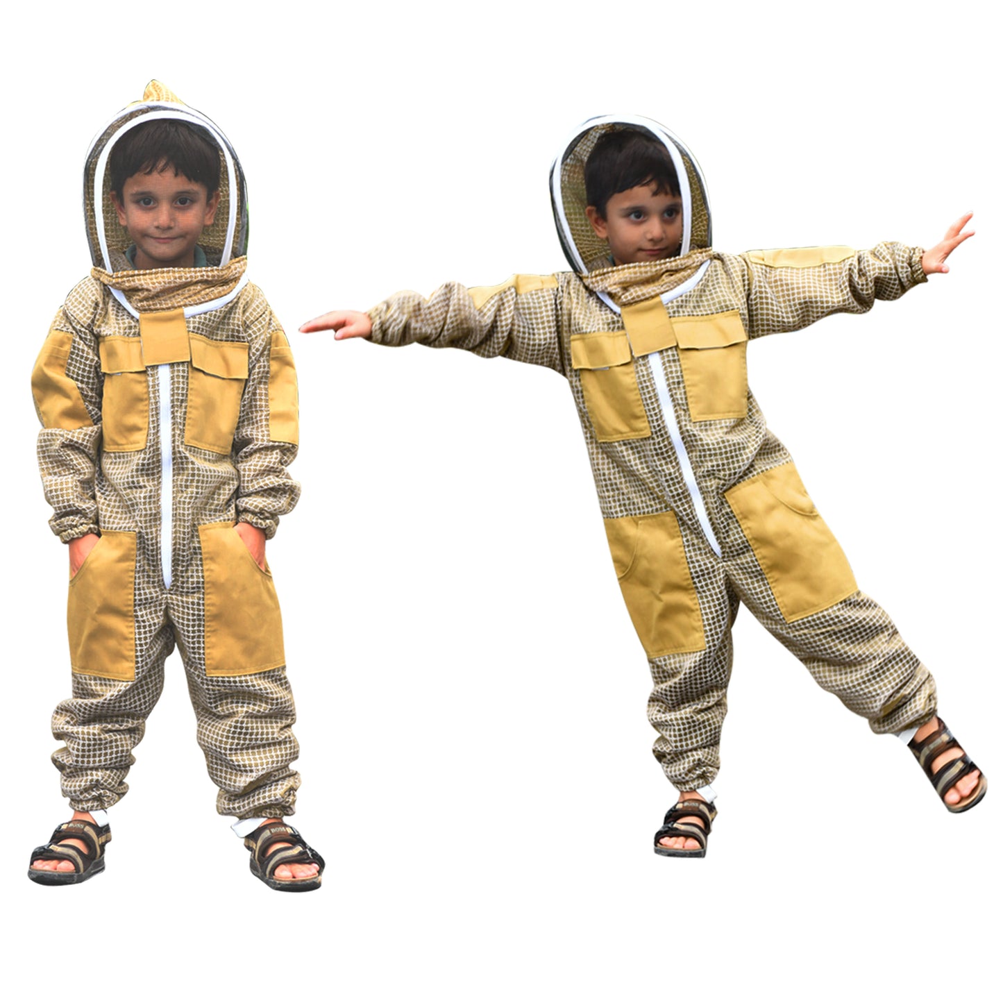 Khaki Beekeeping Ventilated Suit for Kids or Childfs