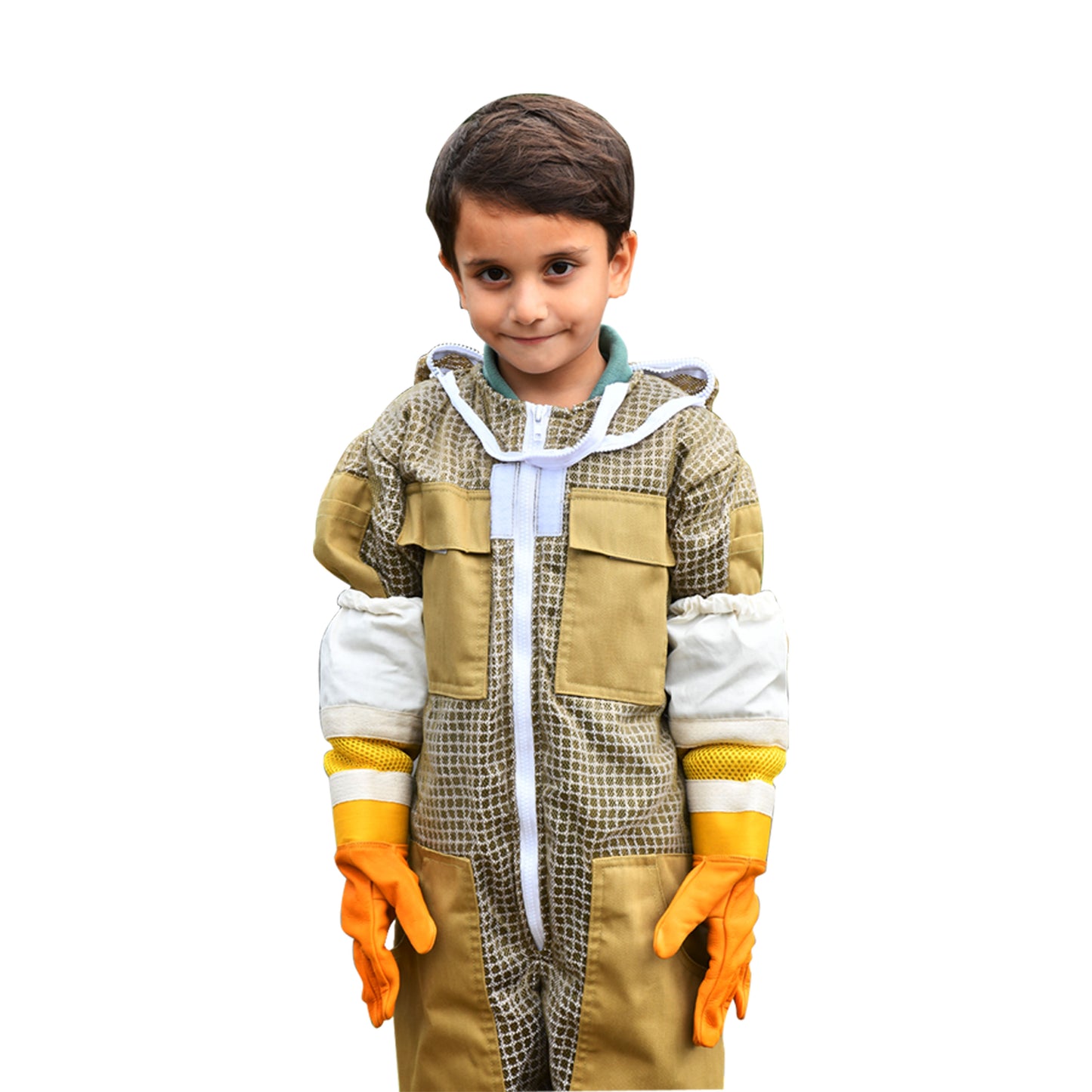 Khaki Beekeeping Ventilated Suit for Kids or Childfs
