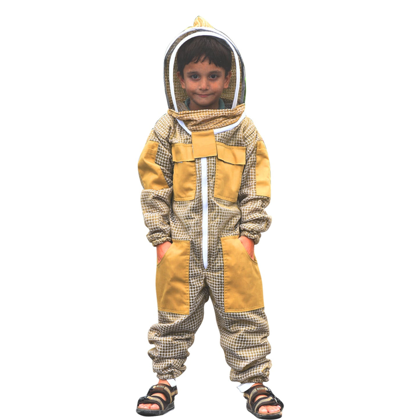 Khaki Beekeeping Ventilated Suit for Kids or Childfs