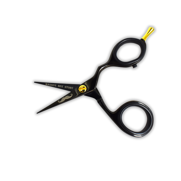 Rounded-Tip Trimming Scissors for Men – Stainless Steel High Carbon Beard, Mustache, and Ear Hair Grooming Scissor