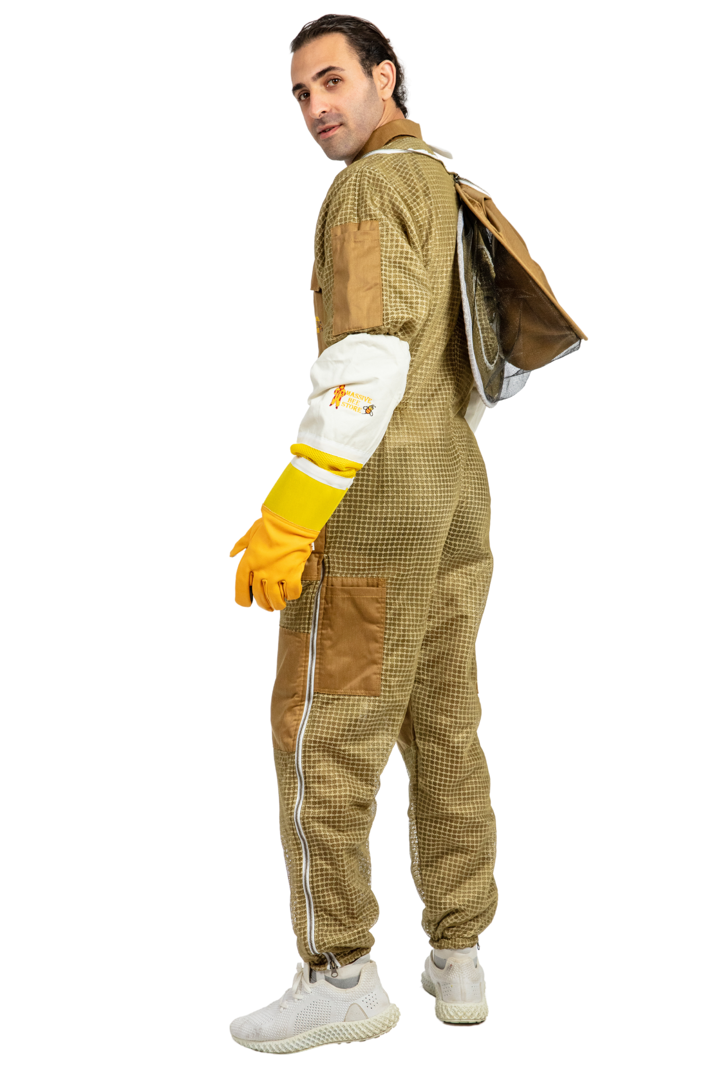 Khaki Beekeeping Ventilated Suits with Round Veil