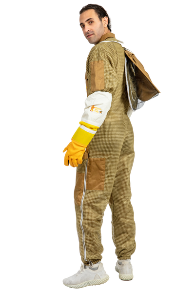 Khaki Beekeeping Ventilated Suits with Round Veil