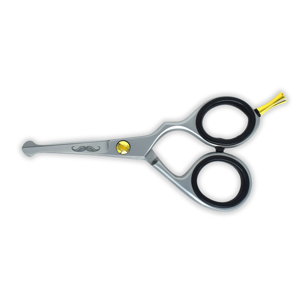 Rounded-Tip Trimming Scissors for Men – Stainless Steel High Carbon Beard, Mustache, and Ear Hair Grooming Scissor