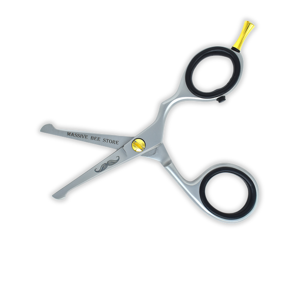 Rounded-Tip Trimming Scissors for Men – Stainless Steel High Carbon Beard, Mustache, and Ear Hair Grooming Scissor