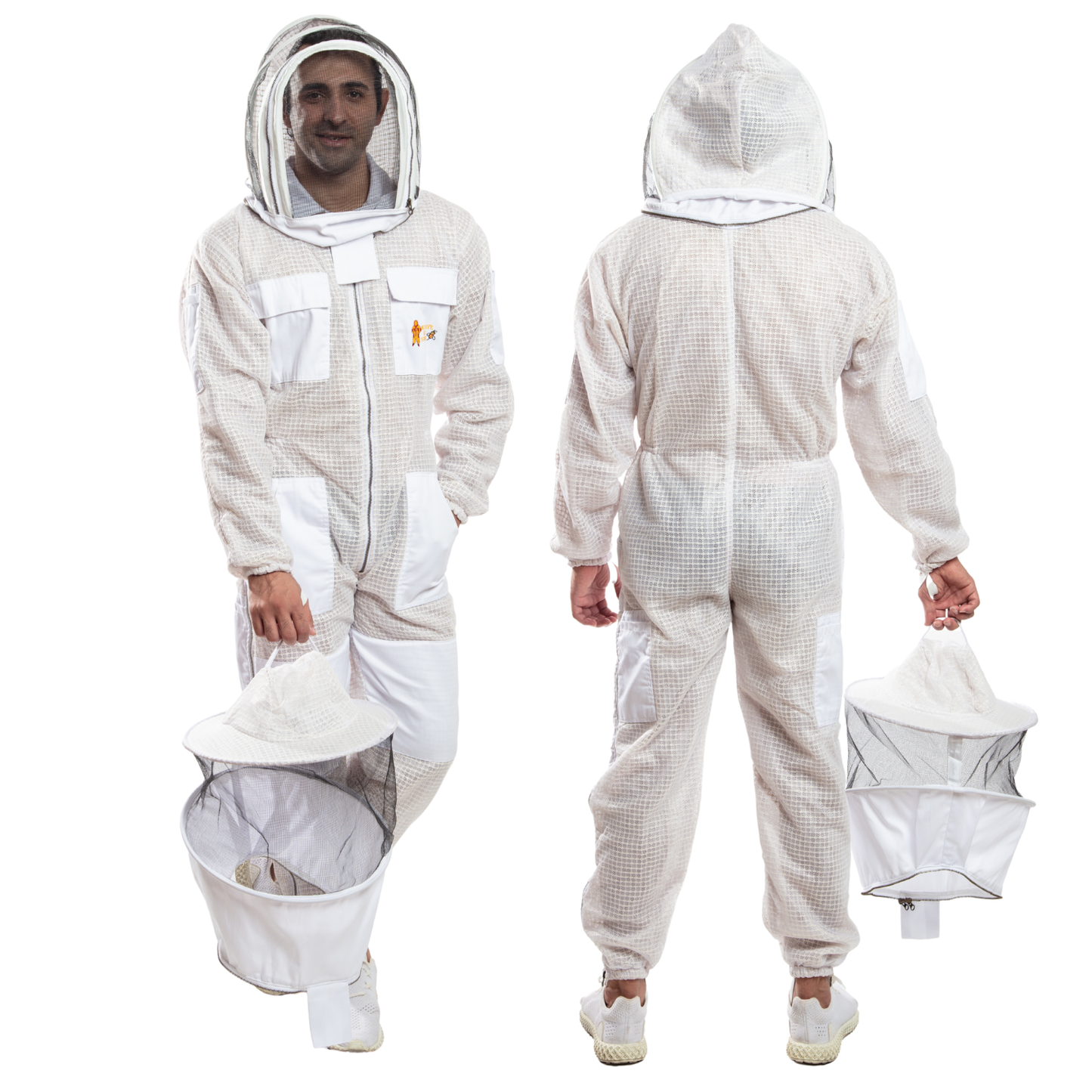 Pre-Order Beekeeping Ventilated Suit with Round veil & Fencing Veil
