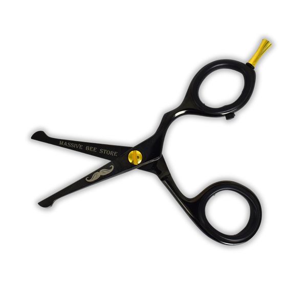 Rounded-Tip Trimming Scissors for Men – Stainless Steel High Carbon Beard, Mustache, and Ear Hair Grooming Scissor