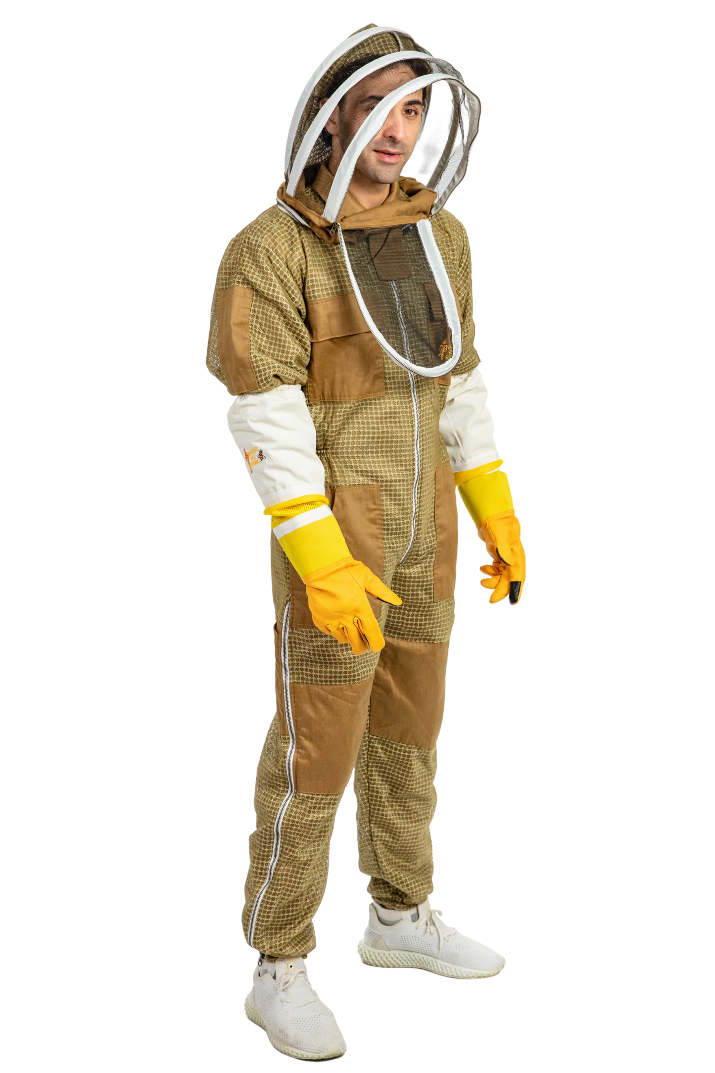 Khaki Beekeeping Ventilated Suits with Fencing Veil