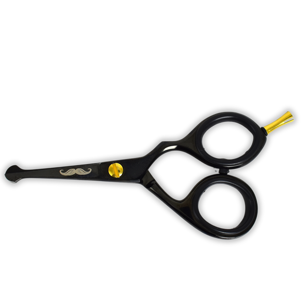 Rounded-Tip Trimming Scissors for Men – Stainless Steel High Carbon Beard, Mustache, and Ear Hair Grooming Scissor