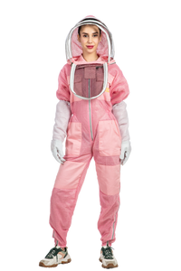 Pink Beekeeping Ventilated Suits with Fencing Veil