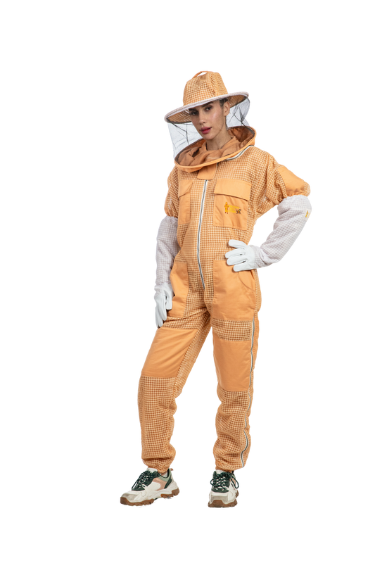 Sand Beekeeping Ventilated Suits with Round Veil