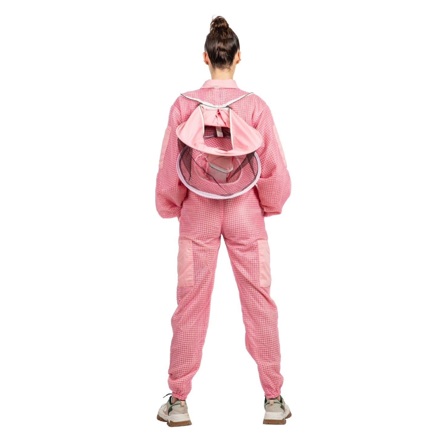 Pink Ventilated beekeeping Suits with Round Veil
