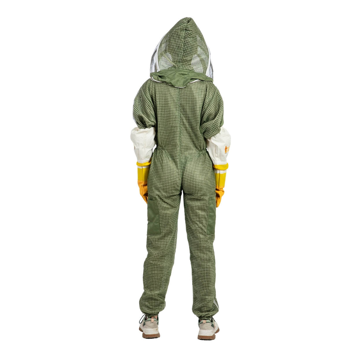 Olive Green Beekeeping Ventilated Suit with Fencing Veil