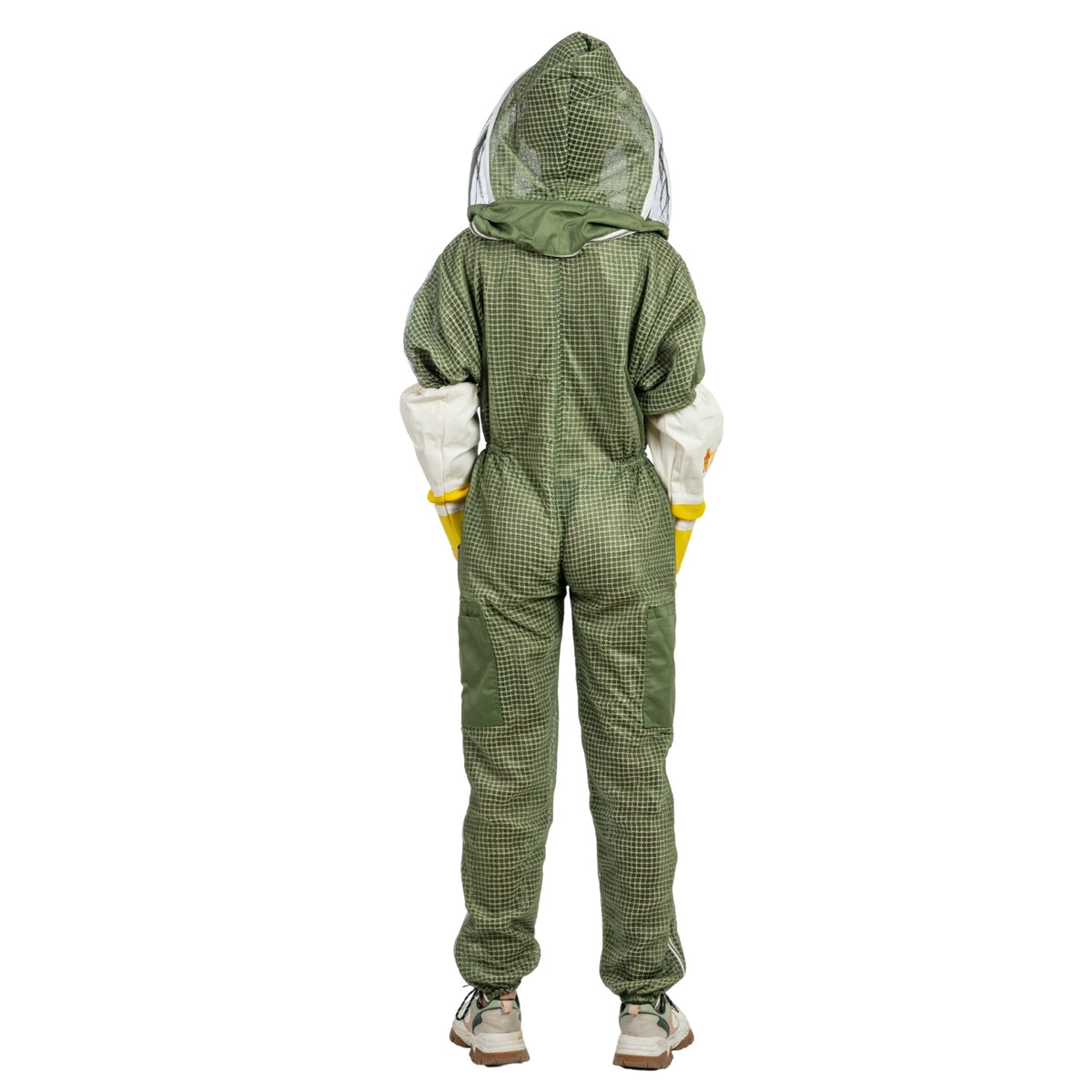 Olive Green Beekeeping Ventilated Suit with Fencing Veil
