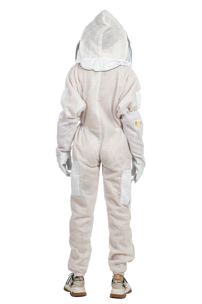 White Beekeeping Ventilated Suits with Fencing Veil – Massive Bee Store LLC