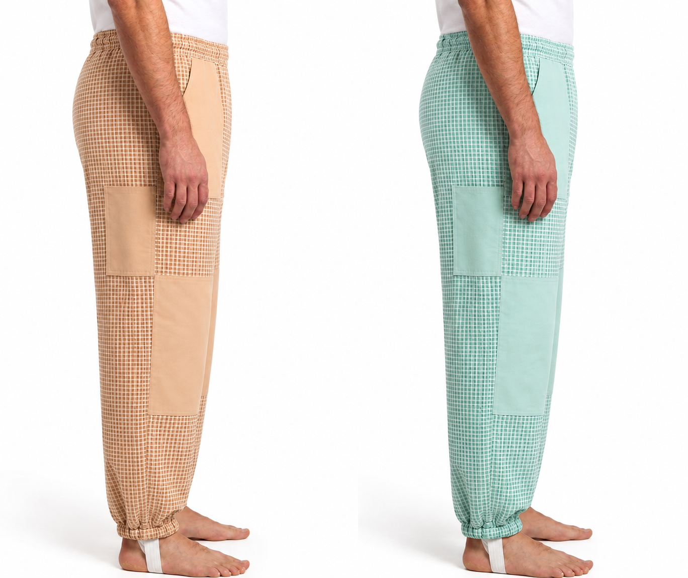 Beekeeping Ventilated Pant/Trouser in White Color with Leg Zipper Sand/Peach
