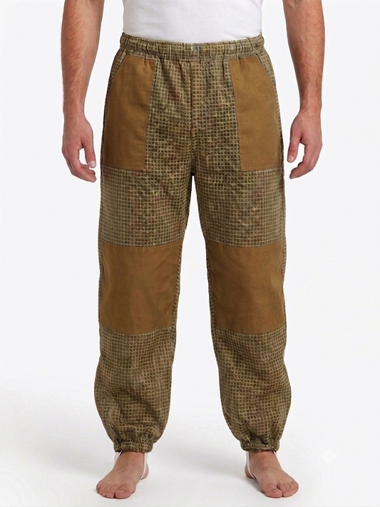 Beekeeping Ventilated Pant/Trouser in White Color with Leg Zipper Khaki